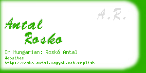 antal rosko business card